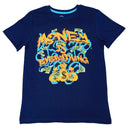 Navy Money Is Everything Graffiti S S Graphic Tee Navy Nawao.com