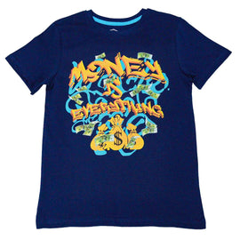 Navy Money Is Everything Graffiti S S Graphic Tee Navy Nawao.com