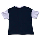 Navy Oversize Contrast Sleeve Spiderman T Shirt Nawao.com
