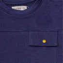 Navy Oversized Flap Pocket T Shirt Nawao.com