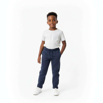 Navy Pique Active Pants Navy Nawao.com