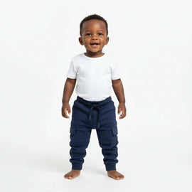 Navy Plated Interlock Active Pants Navy Nawao.com
