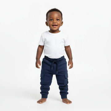Navy Plated Interlock Active Pants Navy Nawao.com