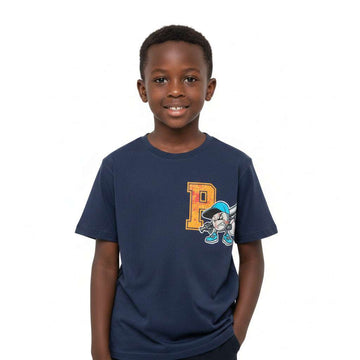 Navy Playoff Baseball Front And Back Print Oversize Tee Navy Nawao.com