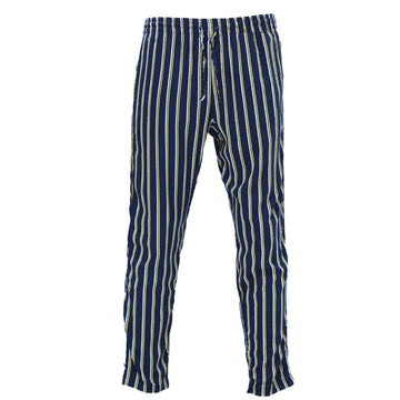 Navy Printed Stripes Pyjama Bottom Navy Nawao.com