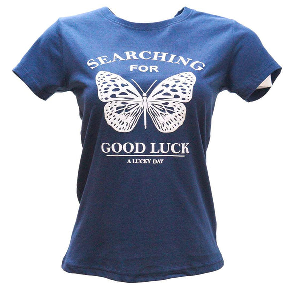 Navy Printed T Shirt Nawao.com