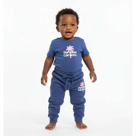 Navy Prnted Active Pants Navy Nawao.com
