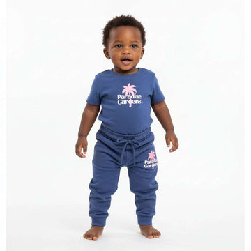 Navy Prnted Active Pants Navy Nawao.com