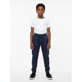 Navy Pull On Table Casual Trouser Navy Nawao.com