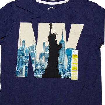 Navy Short Sleeve Graphic Tshirt Nawao.com