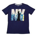 Navy Short Sleeve Graphic Tshirt Nawao.com