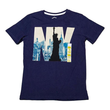 Navy Short Sleeve Graphic Tshirt Nawao.com