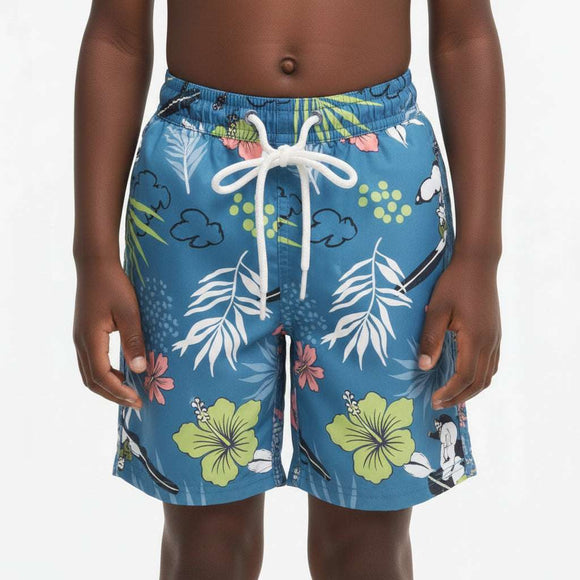 Navy Snoopy Aop Swim Shorts Navy Nawao.com