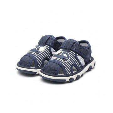 Navy Sounded Sole Sandal  Navy Nawao.com
