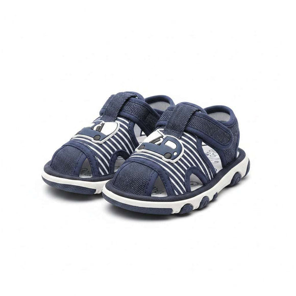 Navy Sounded Sole Sandal  Navy Nawao.com