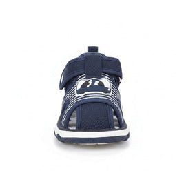 Navy Sounded Sole Sandal  Navy Nawao.com