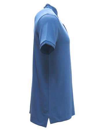 Navy Standup Color Polo Shirt With Chest Nawao.com
