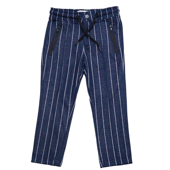 Navy Stripe Pullon Trouser Nawao.com