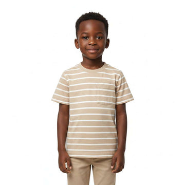 Navy Stripe Short Sleeve T Shirt Navy Nawao.com
