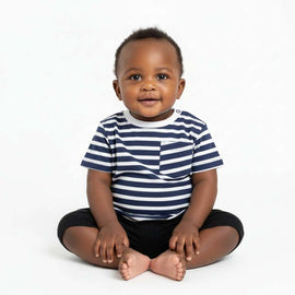 Navy Striped Tshirt Navy Nawao.com