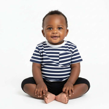 Navy Striped Tshirt Navy Nawao.com