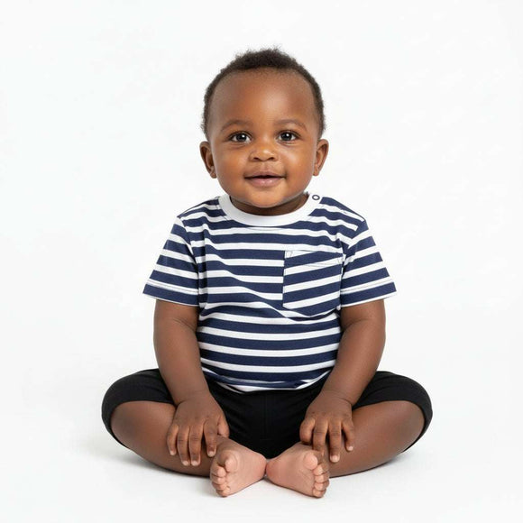 Navy Striped Tshirt Navy Nawao.com