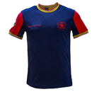 Navy T Shirt With Y D Rib And Chest Logo Navy Nawao.com