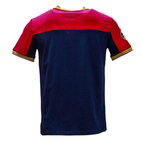 Navy T Shirt With Y D Rib And Chest Logo Navy Nawao.com