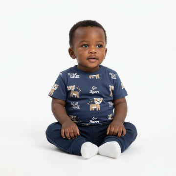Navy Tiger Printed Tshirt Navy Nawao.com