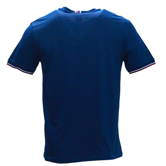 Navy Tipped T Shirt With Logo Navy Nawao.com
