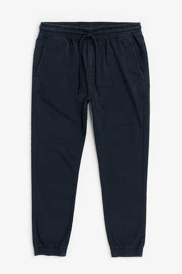 Navy Twill Jogger Navy Nawao.com