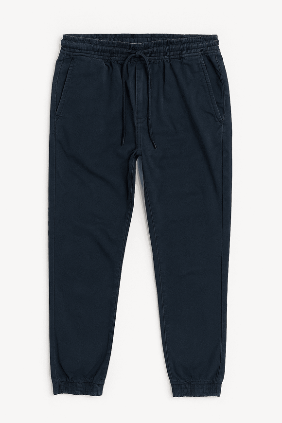 Navy Twill Jogger Navy Nawao.com