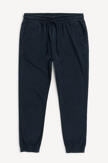 Navy Twill Jogger Navy Nawao.com