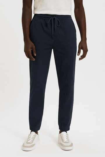 Navy Twill Jogger Nawao.com