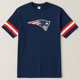 New England Patriots Lounge Tee Blue Small Nawao.com