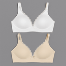 Nude Ivory Laced 2 Pack Nursing Bras Nawao.com