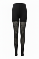 Nude Jacquard Tights Beige s S Nawao.com