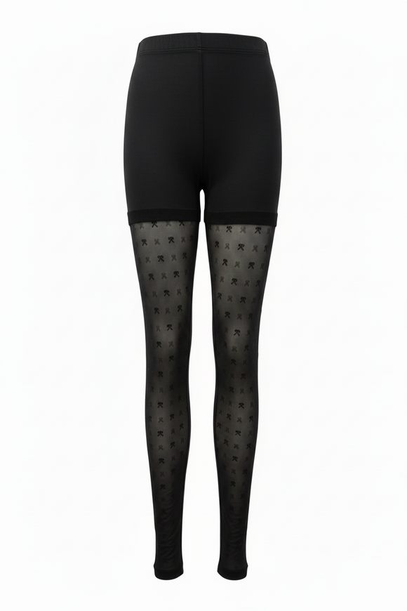 Nude Jacquard Tights Beige s S Nawao.com