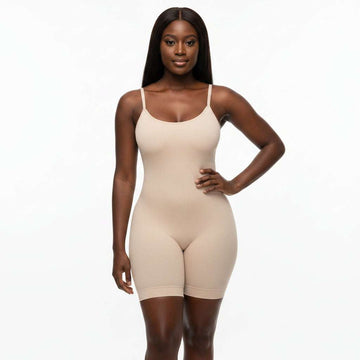 Nude Seamless Shapewear Bodysuit Beige Nawao.com