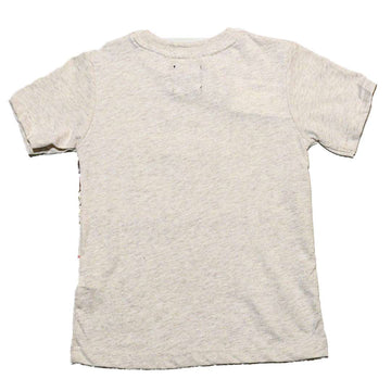 Oatmeal Foil Print Short Sleeve T Shirt Nawao.com