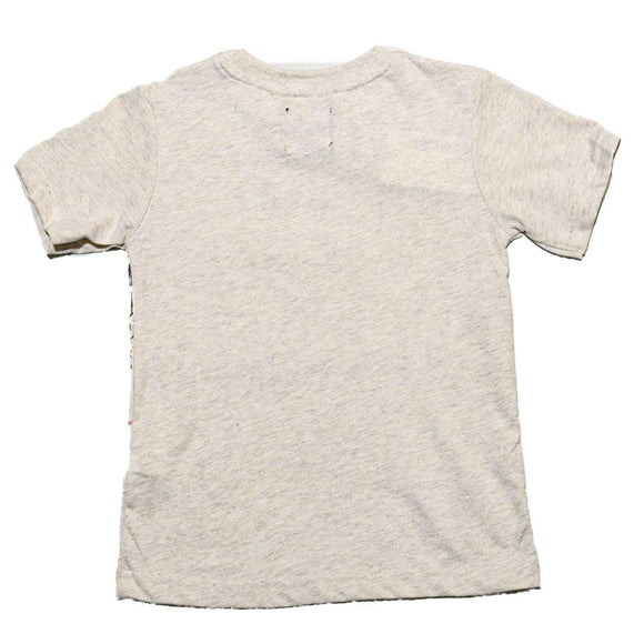 Oatmeal Foil Print Short Sleeve T Shirt Nawao.com