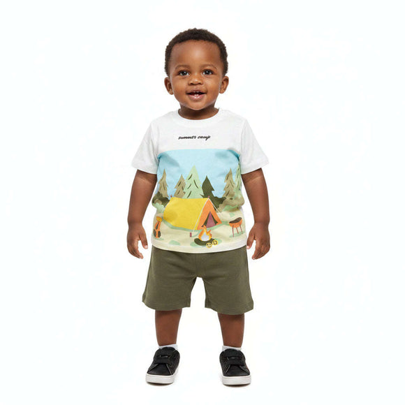 Off White And Olive Camping Set White 6 12 Months Nawao.com