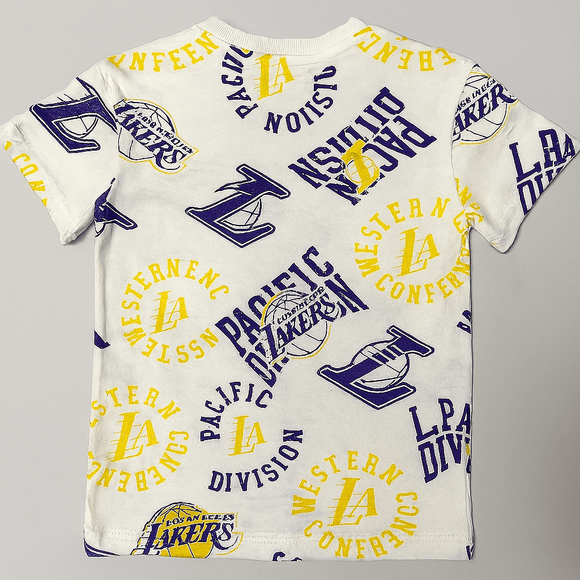 Off White Nba Lakers Aop T Shirt Cream Nawao.com