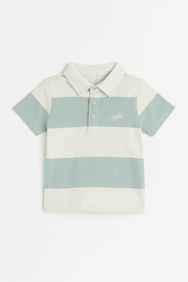 Off White Stripe Polo Shirt White Nawao.com