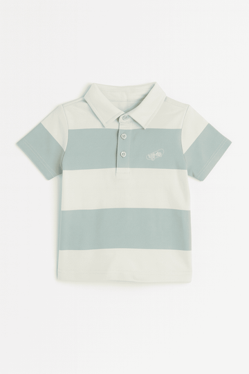 Off White Stripe Polo Shirt White Nawao.com