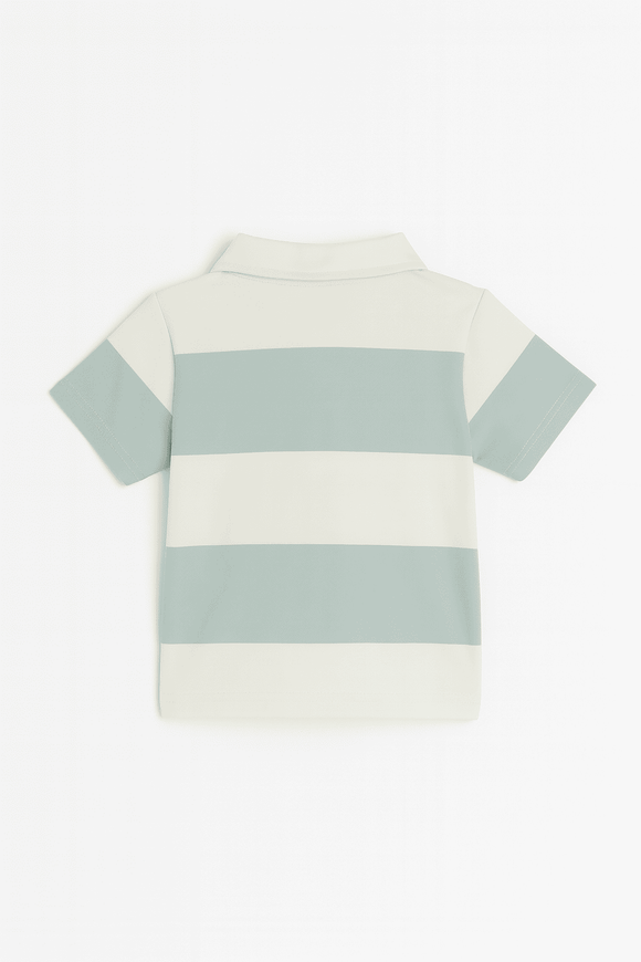Off White Stripe Polo Shirt White Nawao.com
