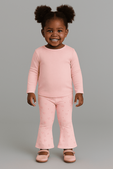 Oink Aaop Rib Leggings Pale Pink Nawao.com