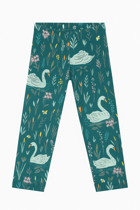 Olive All Over Print Leggings Green Nawao.com