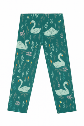Olive All Over Print Leggings Green Nawao.com