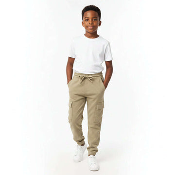 Olive Color Knit Denim Cargo Jogger Green Nawao.com